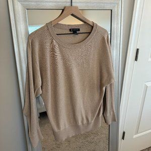 INC International Concepts Women's Gold Shimmer Long Sleeve Sweater Size L